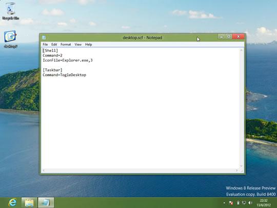 Uma vez que temos o ficheiro que nos permite chamar o Ambiente de Trabalho, temos de o colocar agora no arranque do Windows 8.