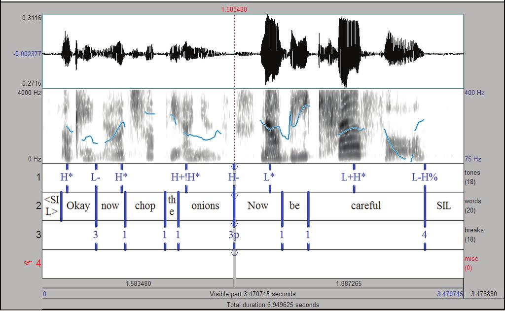 14 Prosódia da fala: pesquisa e ensino análise da entoação, representada no sistema DaTo de notação entoacional (LU- CENTE, 2008; 2012).