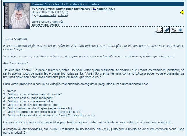 160 No terceiro Amigo Oculto, referente ao Dia dos Namorados, outra atividade interacional foi promovida: o Prêmio Snapetes do Dia dos Namorados.