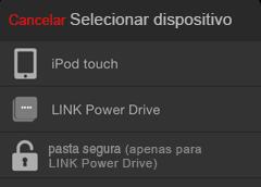 4. Selecione onde pretende guardar o ficheiro e toque em Copiar ou Mover.