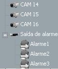 Saída de alarme Para ativar o alarme externo: Clique com o botão direito no ícone e selecione Ativar, o ícone será mostrado com cor diferente, indicando que houve o acionamento.