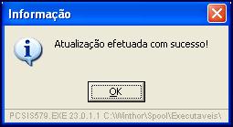 7.3) Acione o botão Atualizar; 7.