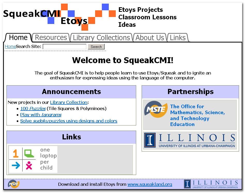 Projeto SqueakCMI Univeridade de Urbana, Illinois - USA Um projeto para desenvolver e distribuir