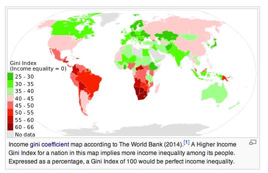 DESIGUALDADE SOCIAL (GINI) O Brasil continua sendo um dos países mais desiguais do