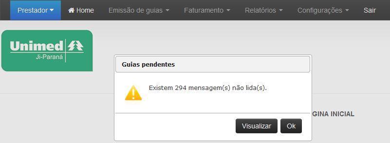 Relação de guias pendentes Para consultar as guias que estão pendentes de resposta do prestador, basta ir ao menu Relação de guias pendentes que o sistema listará todas as guias que precisam de