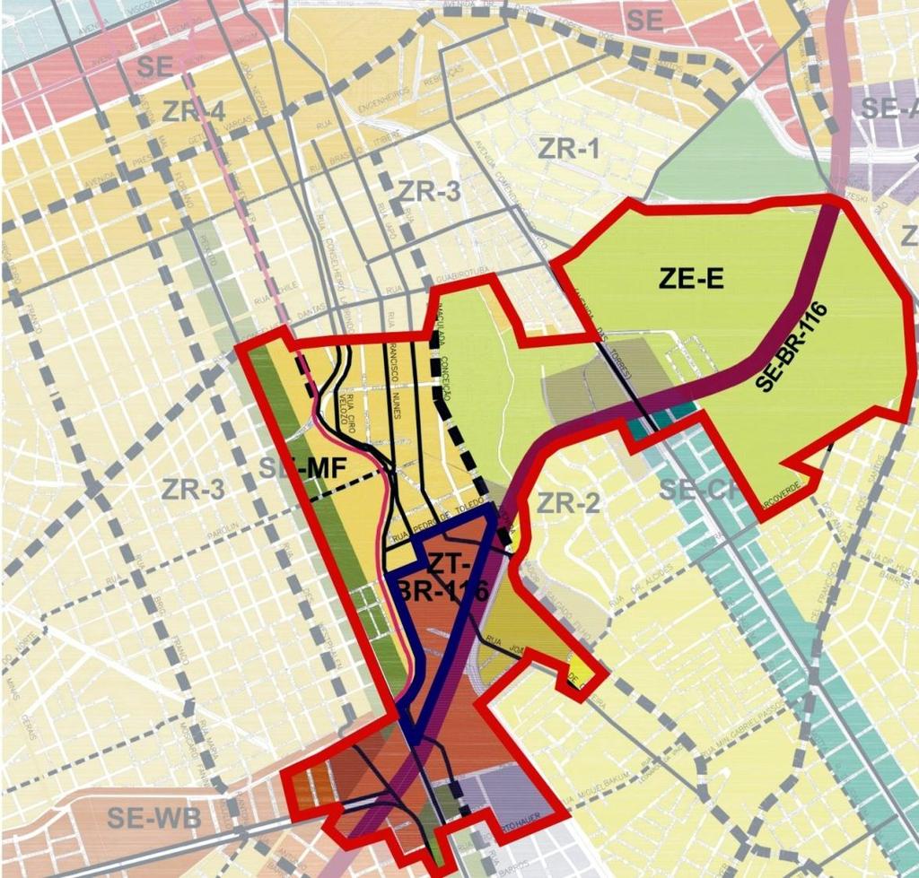 PÓLOS DA BR / TECNOPARQUE PERÍMETRO ANEL LOGÍSTICO - UFPR e PUC-PR; - Eixo Estrutural da Av.