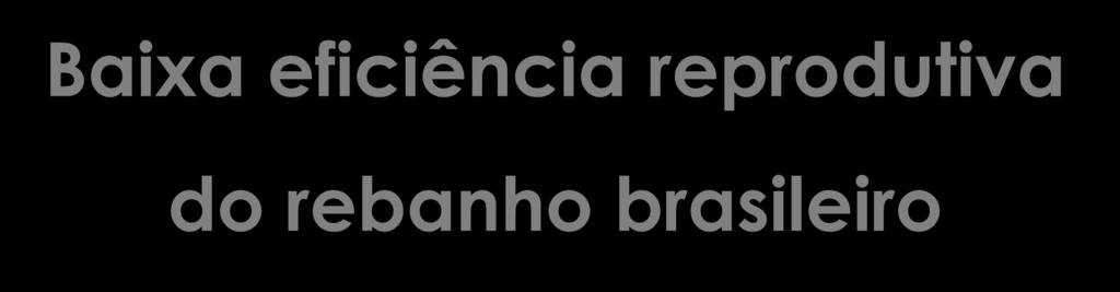 Baixa eficiência reprodutiva do rebanho brasileiro 1.