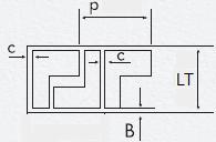 2ª disposição Determinação da largura da tira LT: LT = Y + 2B + D Determinação do passo P: P = X + Z + 2C O número de peças n para cada situação será: n = L a P + 1 L corresponde ao comprimento da