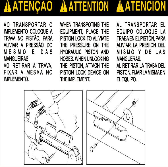 pistão para transporte