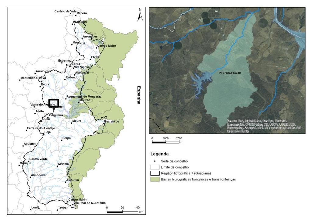 Identificação e designação de Massas de Água Fortemente Modificadas Código: PT07GUA1473B Categoria: Rio Natureza (1º ciclo): PT07GUA1473 natural Tipologia: Rios do Sul de Pequena Dimensão Nome: