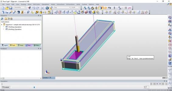 modo que a peça não ultrapasse a área útil de usinagem que a máquina possui. Concluída a maquete eletrônica no SOLIDWORKS, o arquivo foi salvo na extensão STEP (.