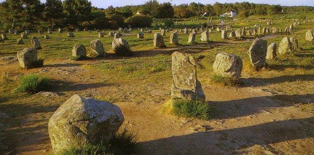 Menires de Carnac ou rochas de Carnac, França - Em Carnac, na Franca,