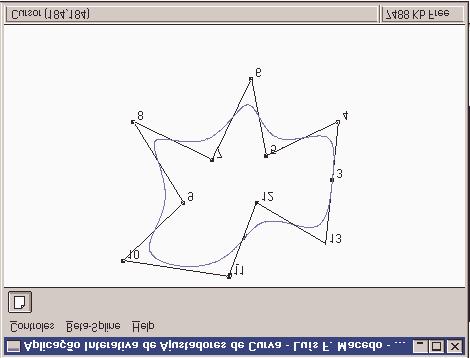 e possuindo a seguinte forma geral (o valores nulos foram incluídos no algoritmo com a finalidade de facilitar a compreensão do leitor): for(t=0;t<=1;t+=step) { x=(((-1*pow(t,3) +3*pow(t,2) -3*t