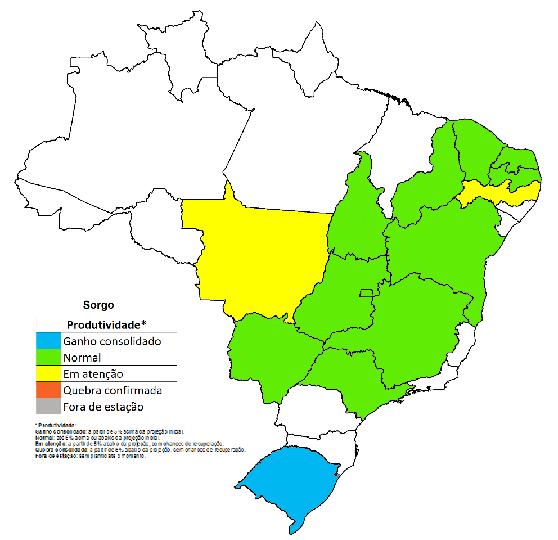 Figura 85 Mapa da produção agrícola Sorgo Fonte: Conab/IBGE.