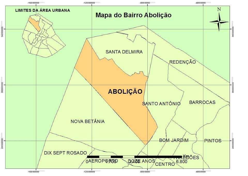 ABOLIÇÃO Figura 2 Localização do bairro Abolição PERFIL DO BAIRRO Tabela 1 - Área, domicílios ocupados, população residente e