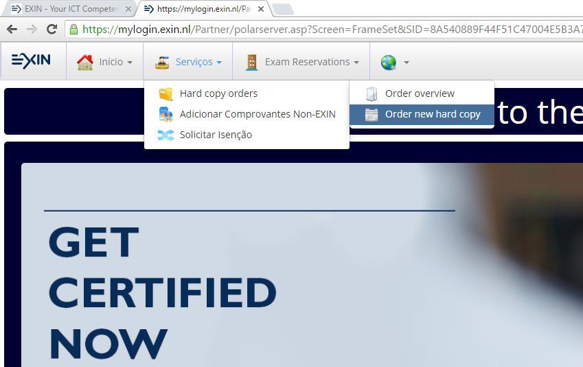 Obtenção do certificado digital em PDF Após completar seu exame, você será informado na tela do sistema sobre a pontuação obtida.