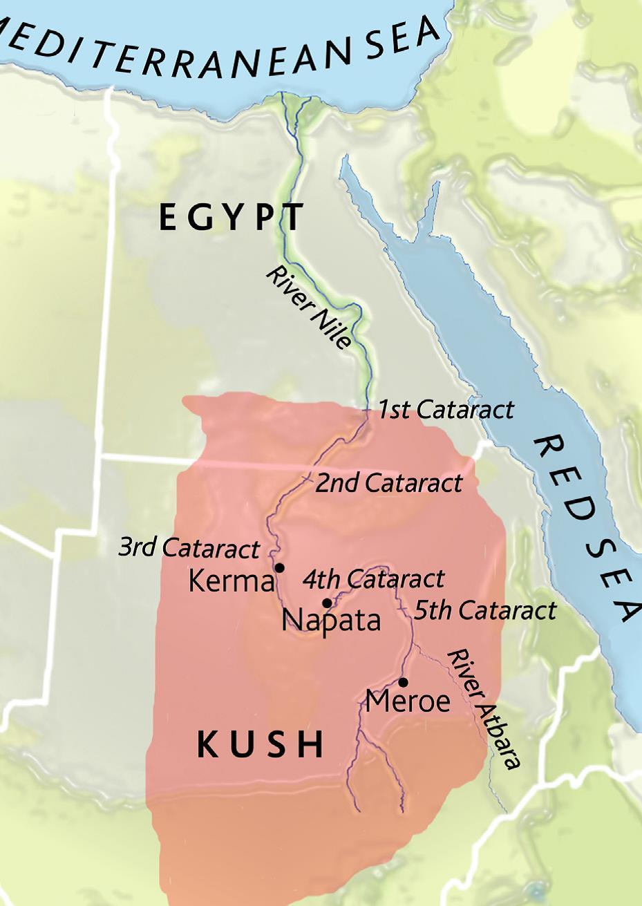 Situada no nordeste da África, a Núbia era uma extensa faixa de terra localizada ao sul do Egito, entre a primeira e a sexta catarata do Rio Nilo.