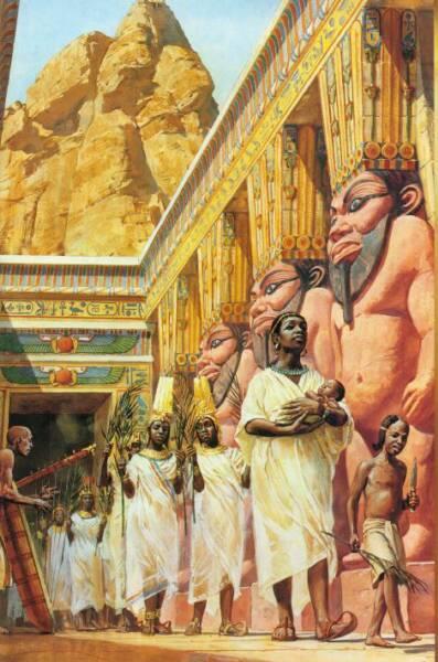 Sabe-se também que, por volta de 1530 a.c., o Reino de Kush foi conquistado pelo Egito. Em 730 a.c., no entanto, ocorreu, que durou até 657 a.c. Os faraós negros usavam como símbolo duas serpentes que se erguiam sobre suas frontes para mostrar que reinavam ao mesmo tempo sobre Kush e o Egito.