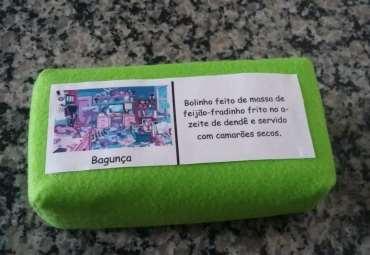 Depois de posicionado o isopor, colei a tampa com cola quente, tomando cuidado para que ficasse com um bom acabamento. 3- Agora é a hora de fazer no Word o que irá escrito em cima de cada peça.