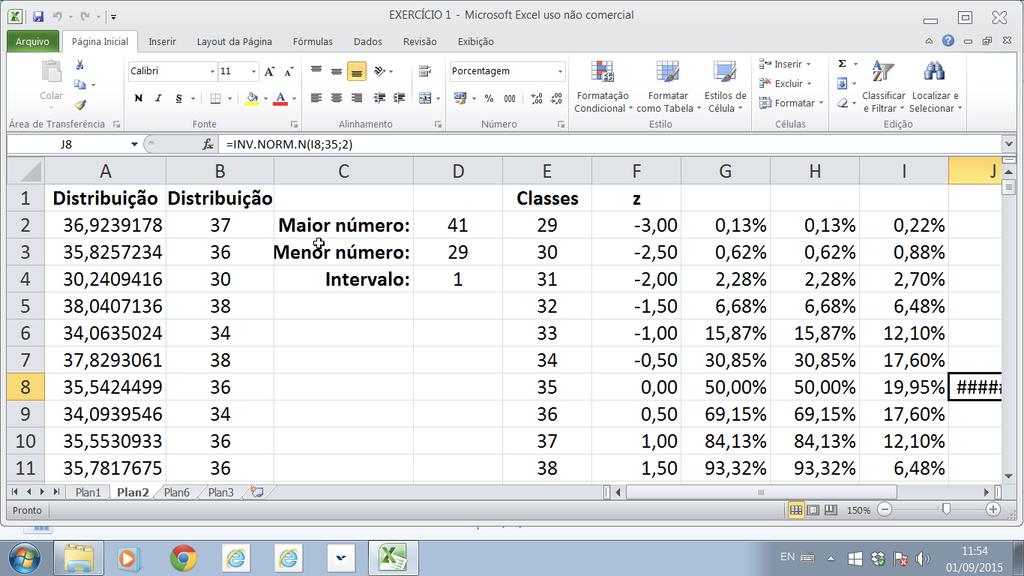 Distribuição Normal Exemplo