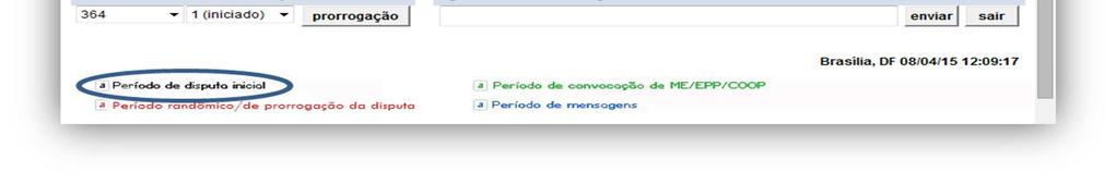 disputa estará em seu período inicial.