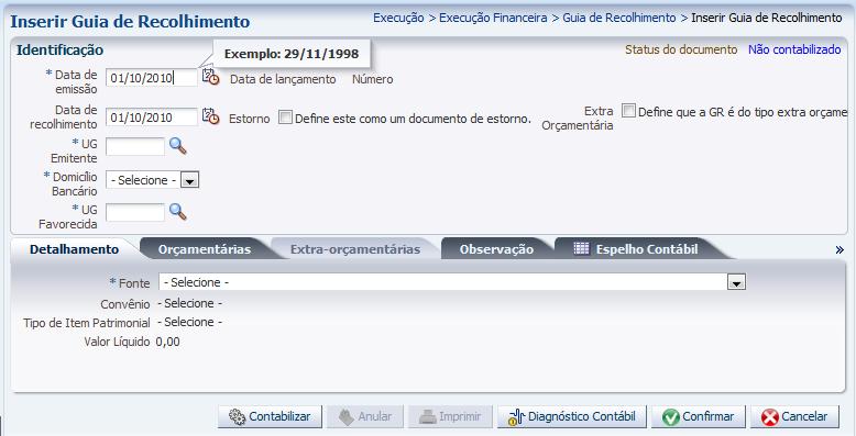 Possibilita trabalhar com o conceito de conta única; Pode ser gerada automaticamente a partir de programações de desembolso ou diretamente; Enviada