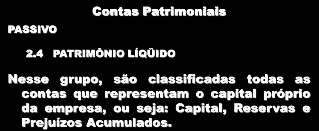 PASSIVO Contas Patrimoniais 2.