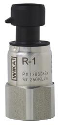 Medição eletrônica de pressão Transmissor de pressão Para aplicações de refrigeração e ar-condicionado Modelo R-1 WIKA folha de dados PE 81.