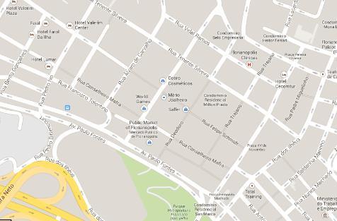 Lauro Caldeira de Andrada sem Semáforo para Pedestres Figura 85: Rede de Calçadões no Centro Histórico de Florianópolis Outro calçadão