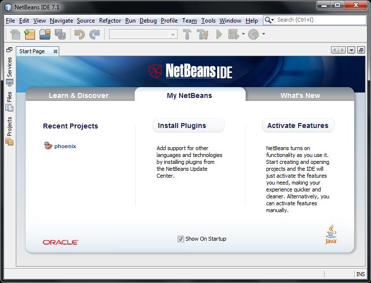 Criando o projeto no NetBeans.