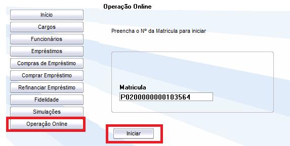 - Após informar senha do servidor - Clicar em saldo 4. QUANTIDADE MÁXIMA DE EMPRÉSTIMOS POR SERVIDOR - Limitado a 30%. 5. RÉGUA DO CONVÊNIO 5.1.