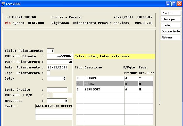 Caixa Capitulo 05 Selecione o tipo de