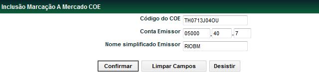 Marcação à Mercado Menu Certificado de Operações Estruturadas > Lançamentos > Marcação a Mercado Visão Geral Na Marcação à Mercado deve será realizada mensalmente, onde o Participante acessa a tela