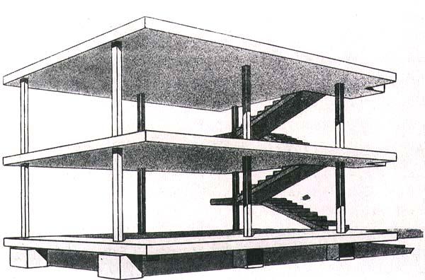 Imagem 16 - Maison Dom-ino, 1914 Le Corbusier