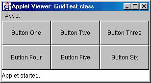 GridLayout, Exemplo public class GridTest