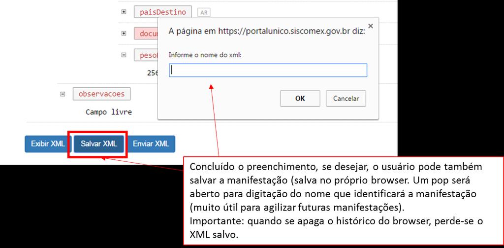 9 Após concluir o preenchimento do formulário que dará origem ao XML da