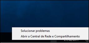 Clique em Abrir a Central de Rede e Compartilhamento : 5 Na tela