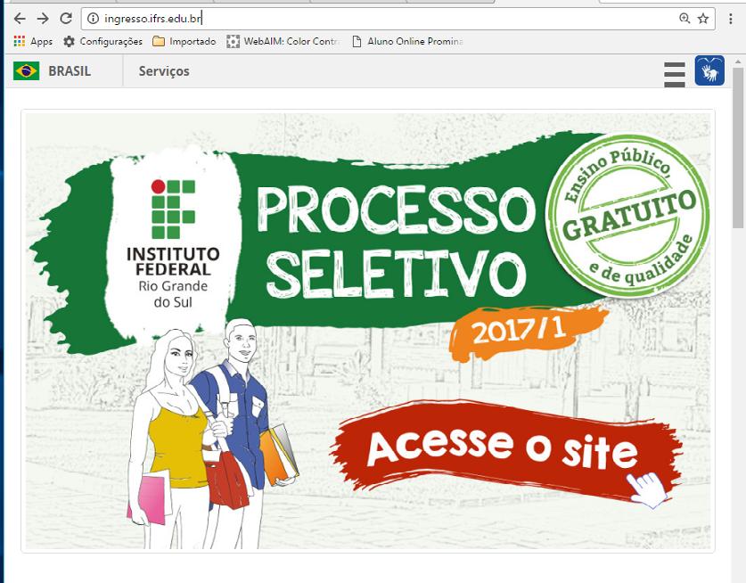 Inscrições exclusivamente pela internet As inscrições são feitas pela