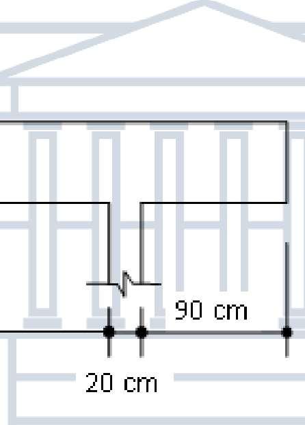 Dados: concreto: C5; e barra nervurada: CA-50.  : peso próprio da viga desprezível. Escalas: vãos: 1 cm = 50 cm (1:50); e momentos: 1 cm = 0 knm (1:0).