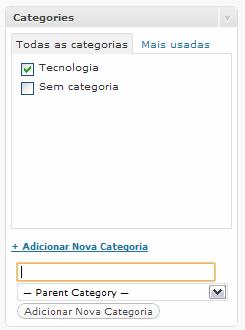 Adicione também as suas TAGS