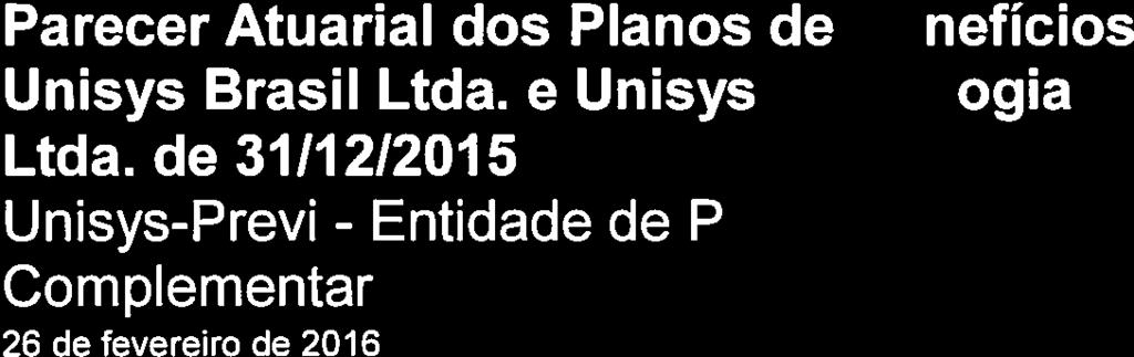 Brasil Ltda. e Unisys 1 Ipgia Ltda.