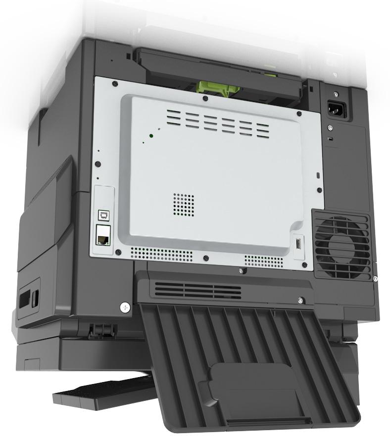 Protegendo a impressora 202 Protegendo a impressora Uso do recurso de trava de segurança A impressora é equipada com um recurso de trava de segurança.