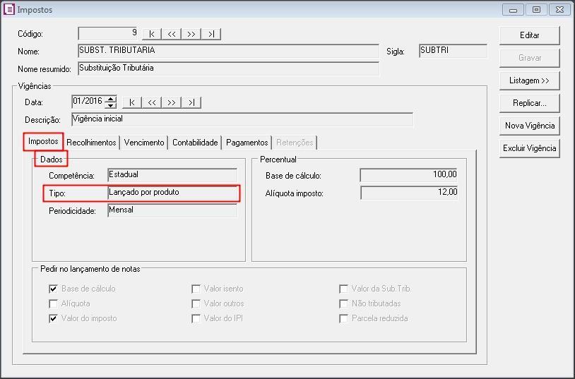 2.6 Clique no botão [Gravar] para concluir. 3 - CONFIGURAÇÃO DO ACUMULADOR 3.1 Acesse o menu ARQUIVO, clique em ACUMULADORES; 3.2 Verifique se já possui um acumulador para a operação; 3.