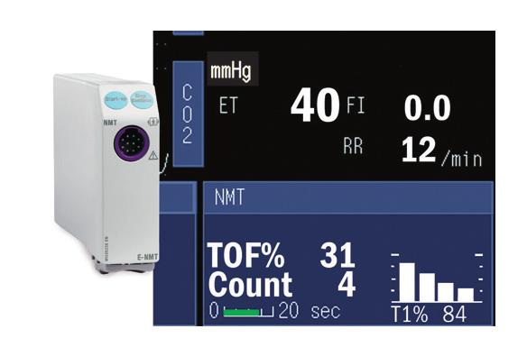 Módulos para Monitorização Respiratória Avançada com Espirometria, Análise, Identificação e Detecção de Mistura de Agentes Anestésicos, CO 2 e Calorimetria Indireta.