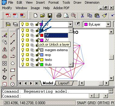 19 Ainda sobre Layers, para bloquear qualquer ação com o polígono estrelado pulando 1 vértice por exemplo, vá até o toolbox de layers e clique