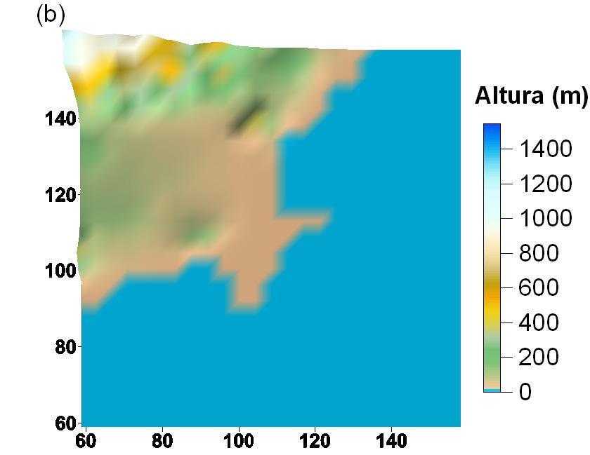 3b), observase uma elevação do relevo de aproximadamente 1 m de altura, que forma uma barreira alinhada de nordeste para sudoeste.