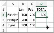 Quando você arrastar a alça para outras células, o Excel mostrará resultados diferentes para cada célula. 1.