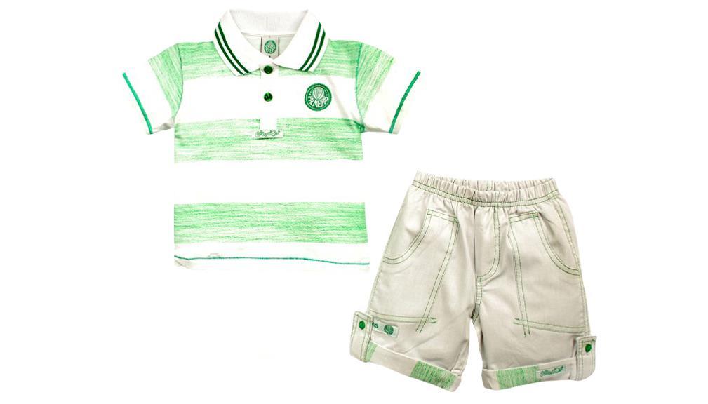 Conjunto Polo e Shorts Curto Menino TAM.