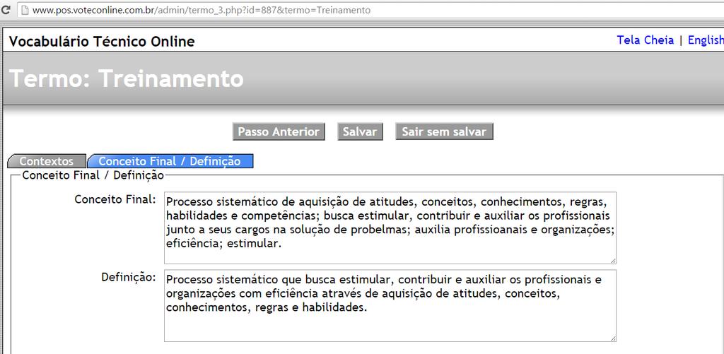 95 aprovados pelo administrador. E finalmente, em Informações Enciclopédicas acrescentamos definição, fonte e link da informação acrescentada.