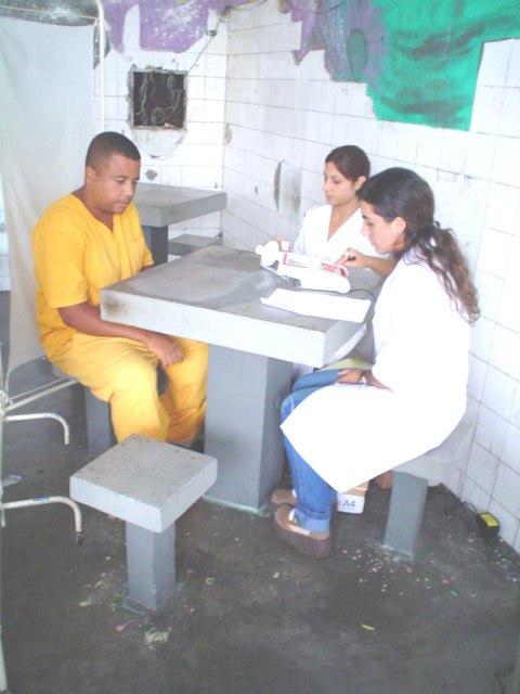 Figura 4 Realização dos testes espirométricos nos presídios I e II, no município de Guarulhos, Estado de São Paulo,2008.